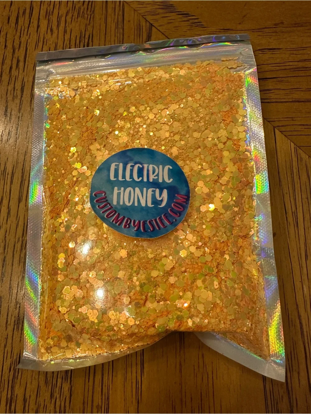 Assorted Iridescent Chunky Glitter Mixes - Multi-Color Orange, gold, 10 packs.